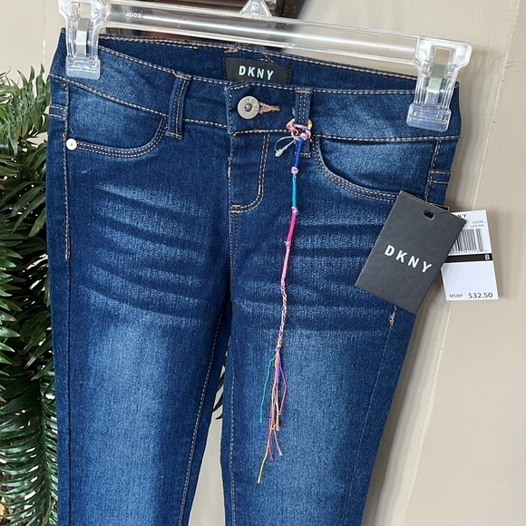 Brand New DKNY Girls Skinny Jeans Laguna Blue Ankle Length Stretch - Picture 5 of 16